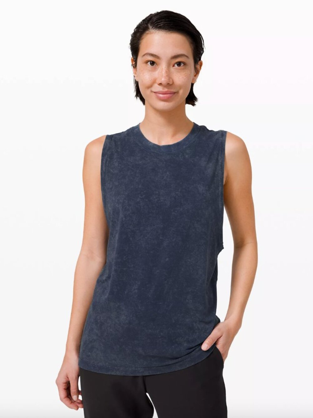 Lululemon All Yours Boyfriend Tank Cloudy Wash True Navy (4)